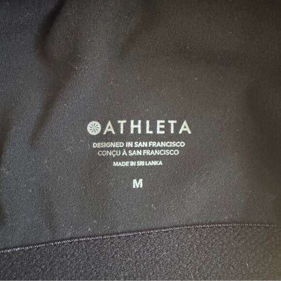 Athleta Black Conscious Cut Out Crop Top withh Built in Bra Size Medium - Picture 13 of 15